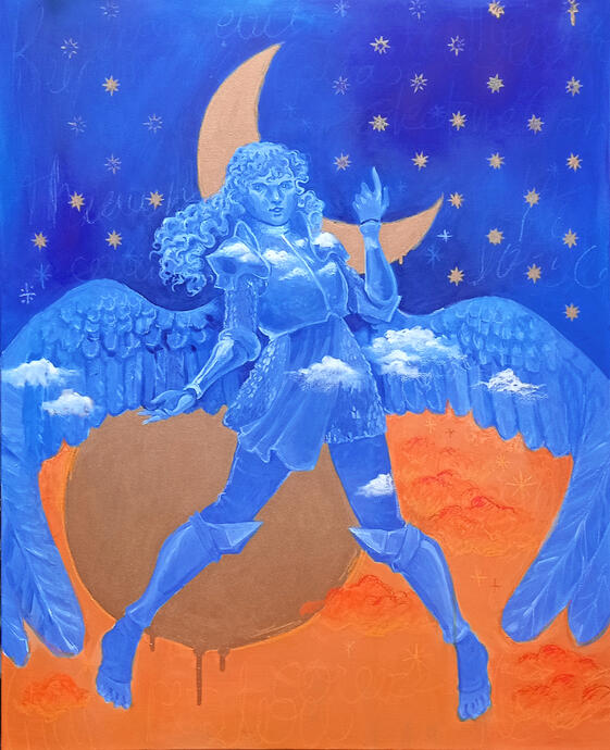 Evangelho. Acrílica e Tempera sobre tela, 80x100