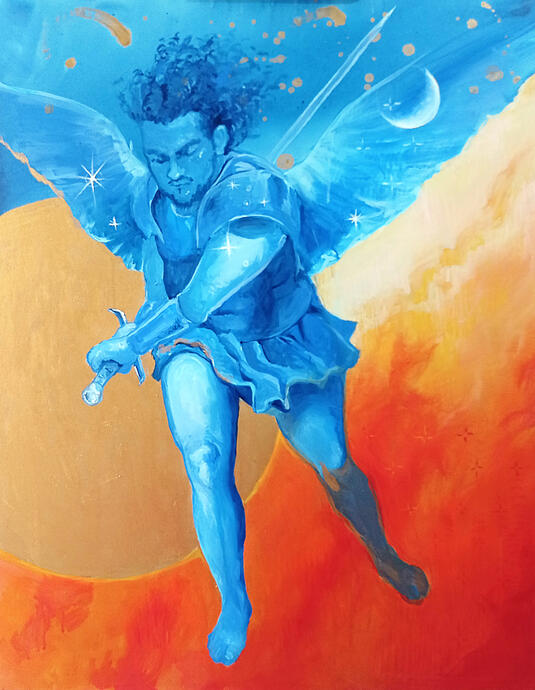 Resistir. Acrílica e Tempera sobre tela, 80x100