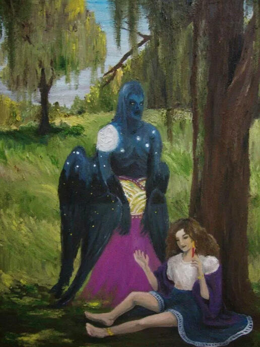 Anjo. Encáustica sobre tela. 40x60cm