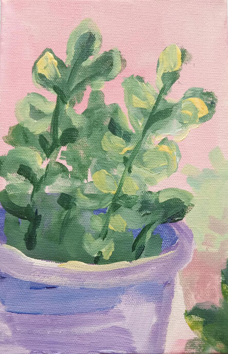 Patinha de Urso. Acrílica sobre tela. 10x15cm